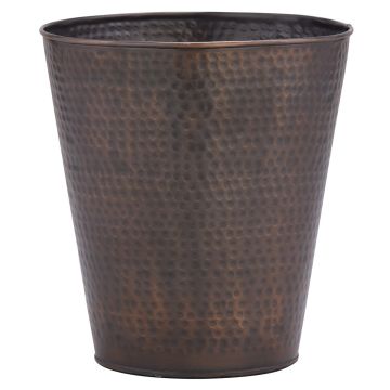 Hammered Copper Rustic Waste Basket