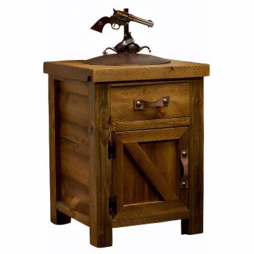 Heartland Weathered Wood Enclosed Nightstand