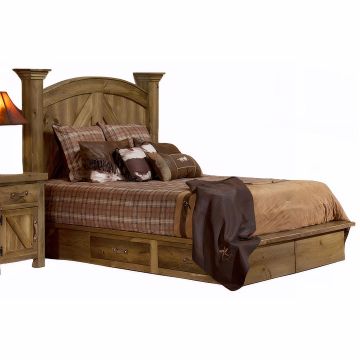 Heartland Weathered Wood Platform Bed