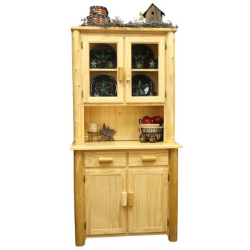 Hidden Lake 2 Door Log Buffet & Hutch