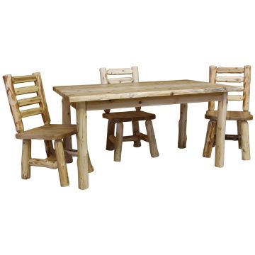 Hidden Lake Cedar Log 4 Post Dining Table