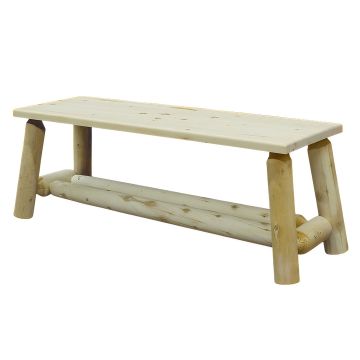 Hidden Lake Cedar Log End Bench