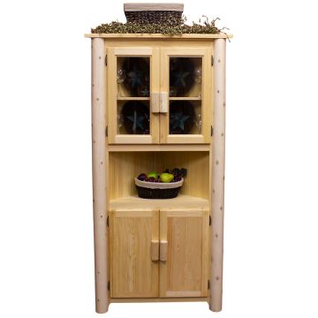 Hidden Lake Log Corner Cabinet