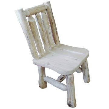 Hidden Lake Vertical Slat Back Dining Chair shown Unfinished