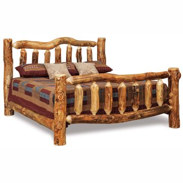 King Sized Aspen Highlands bed w/ Matching Footboard (example of style only - Stock bed is a Queen)