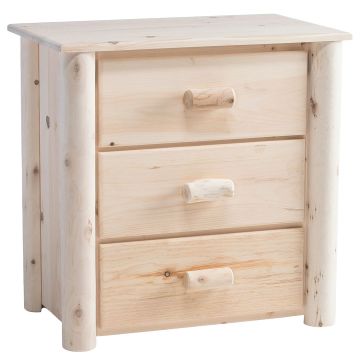 Lakeland Frontier 3 Drawer Log Chest - Unfinished