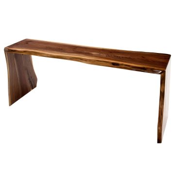 Live Edge Natural Wood Waterfall Sofa Table