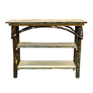 Hickory Log Sofa Table