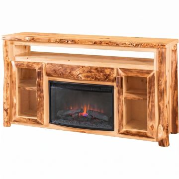 Aspen Highlands Rustic Log TV Cabinet 