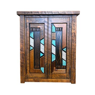 Rustic Mosaic Barnwood Toilet Topper