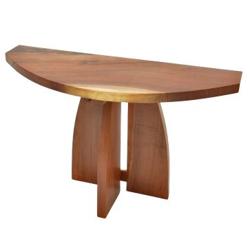 Modern Black Walnut Slab Console Table