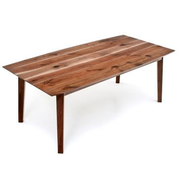 Modern Danish Hardwood Dining Table - Black Walnut - Natural Clear Finish