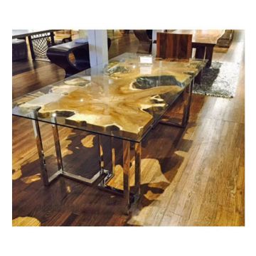 Modern Organic Slab Dining Table