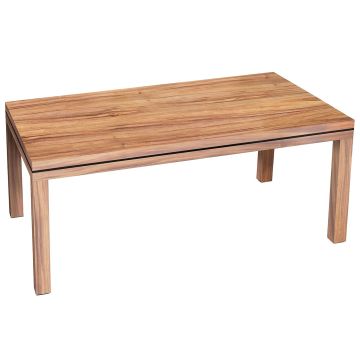 Modern Rustic Banded Farm Table shown in Golden Walnut with Ebony Mahogany Banded Accent