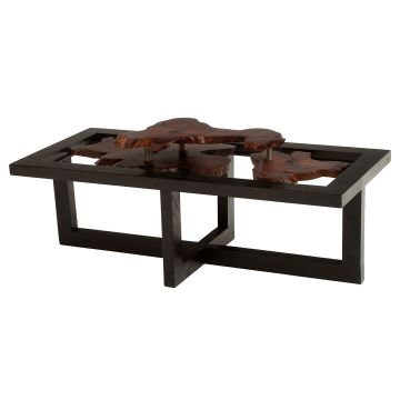 Modern Rustic Floating Live Edge Slab Coffee Table