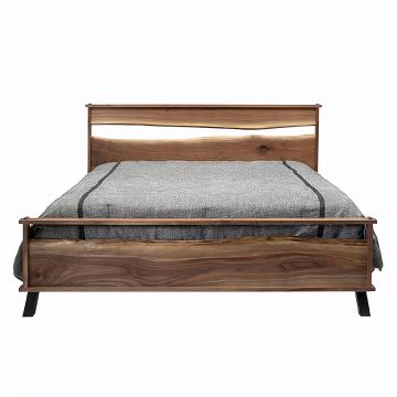 Modern Rustic Richardson Lived Edge Slab Bed 