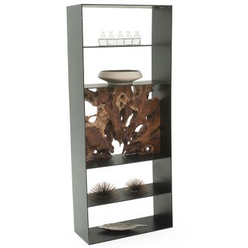 Modern Rustic Teak Slab Shelf