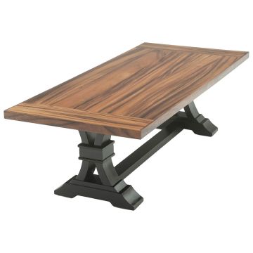 Modern Tuscan Ebony Mahogany & Golden Walnut Coffee Table