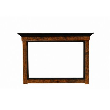 Rustic Wood Mirror Frame -  Antique Barnwood Finish