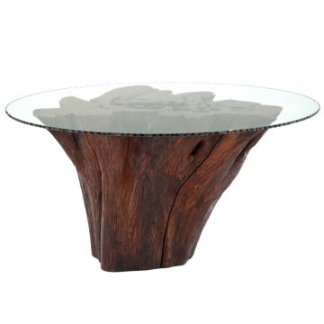 Natural Tree Stump Dining Table