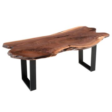 Natural Wood Slab Desk
