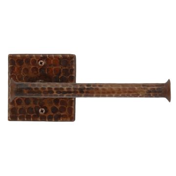 Oil Rubbed Bronze Hammered Copper Toilet Paper Holder