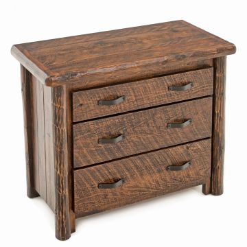Olde Towne 3 Drawer Log Dresser - Barnwood Lager Finish