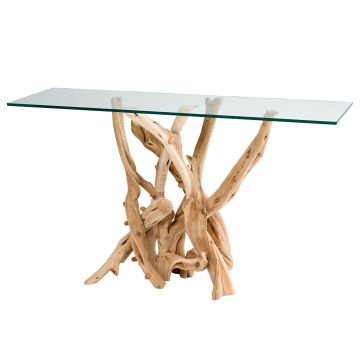 Organic Branch Table Base - Natural Clear