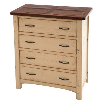 Cottage Sunrise Painted 4 Drawer Filing Cabinet shown in Antique Cream