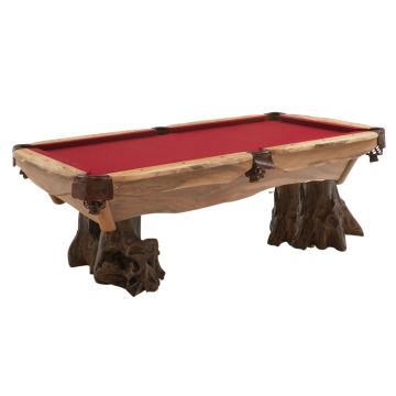 Elk Lake Natural Wood Stump Pool Table-Dark Stumps