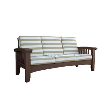 Days End Mission Poly Sofa  - Shown in Chocolate Finish