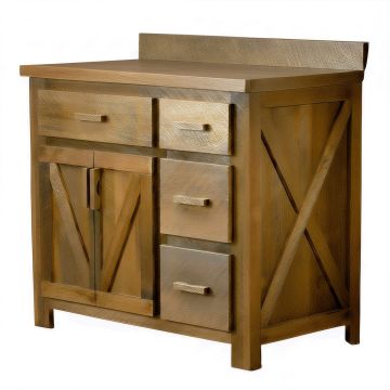 Weathered Wood Bathroom Vanity