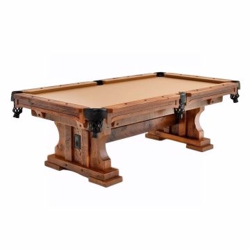 Reclaimed Barn Wood Trestle Base Pool Table