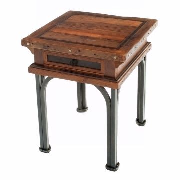 Red River Rustic Reclaimed 1 Drawer End Table