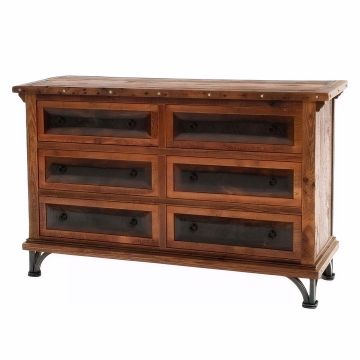 Red River Rustic Reclaimed 6 Drawer Dresser