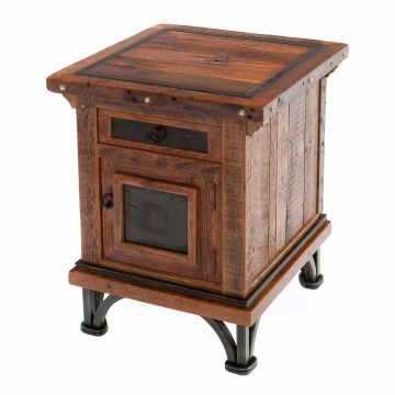 Red River Rustic Reclaimed Enclosed Nightstand