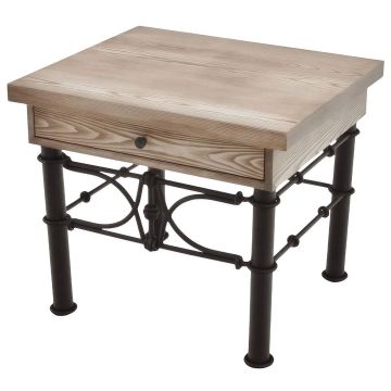 Refined Rustic Chic End Table