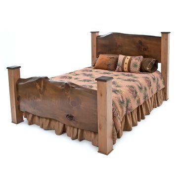 Refined Rustic Bed with Natural Slabs
