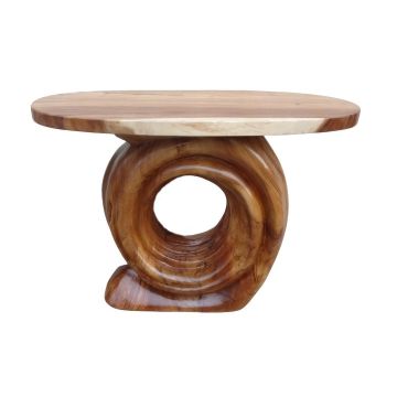 Ridge Loop Console in Natural Clear Finish