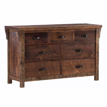 Rocky Creek 7 Drawer Reclaimed Barn Wood Dresser