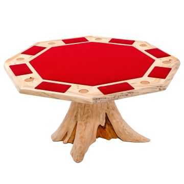 Royal Flush Cedar Stump Poker Table