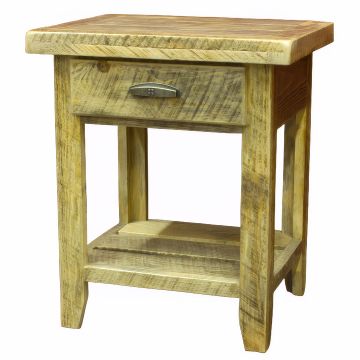 Rural Root 1 Drawer Weathered Wood Nightstand
