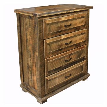 Rural Root 4 Drawer Weathered Wood Chest
