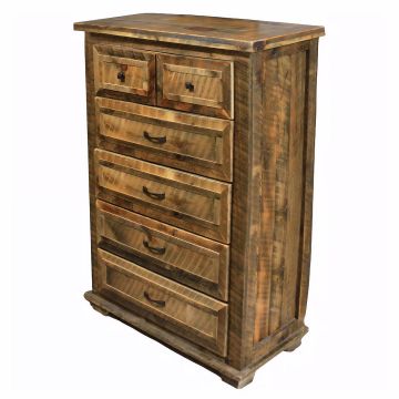 Rural Root 6 Drawer Weathered Wood Bachelor Chest