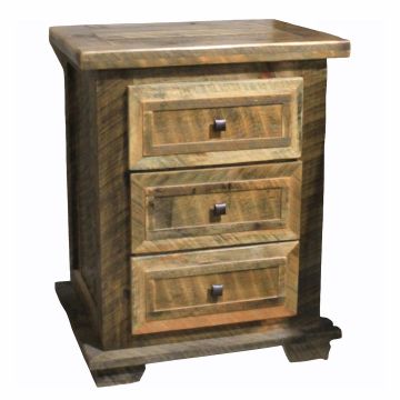 Rural Root Weathered Wood Nightstand