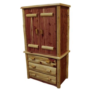 Rust Valley Red Cedar 3 Drawer Armoire 