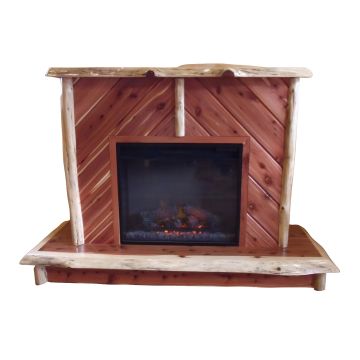 Rust Valley Red Cedar Electric Fireplace