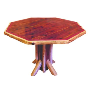 Rust Valley Red Cedar Octagon Pedestal Table