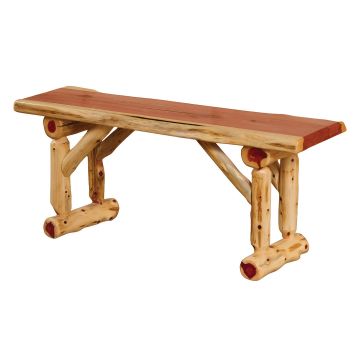 Rust Valley Red Cedar Slab Bench