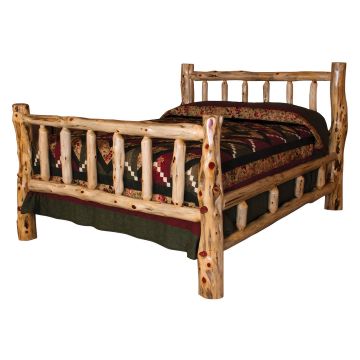 Rust Valley Red Cedar Spindled Double Log Bed